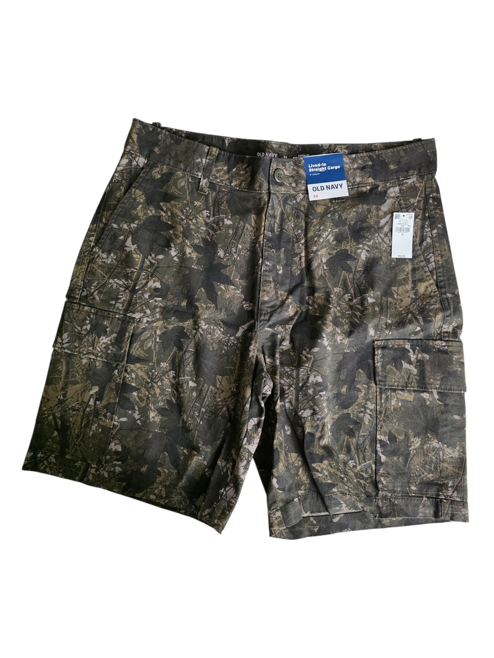 Old Navy Men's Woodland Camouflage Cargo Shorts - Olive & Brown